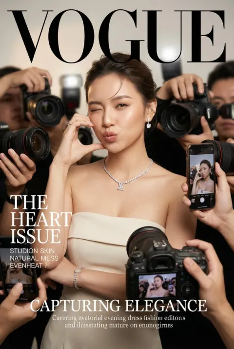 Vogue Cover Girl Playful Pose