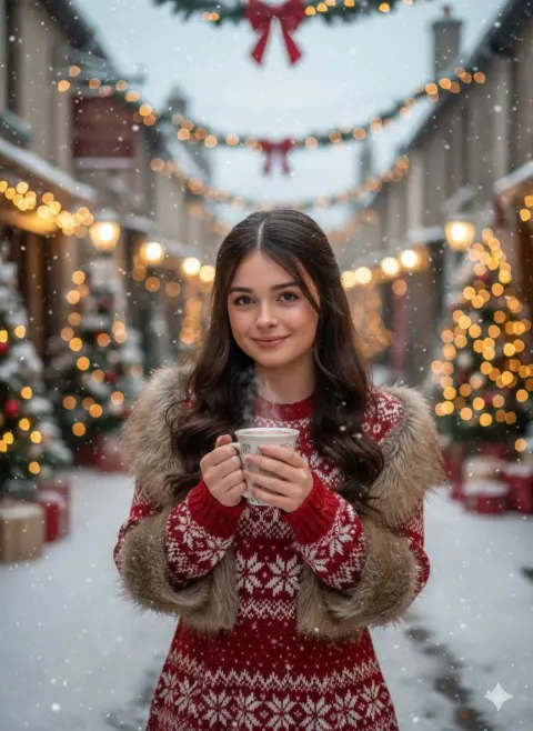 Magical Christmas Snow Portrait