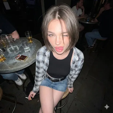 Y2K Flash Nightlife Portrait