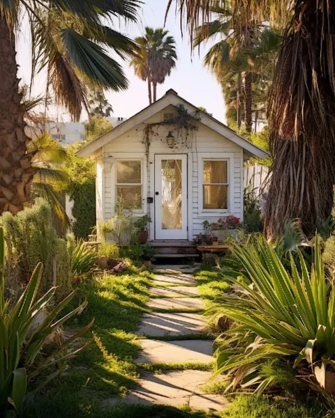 Hippie Venice Beach Cottage With Canal Garden View
