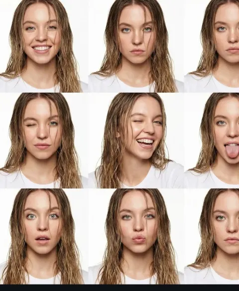 Wet Hair Beauty Grid Editorial