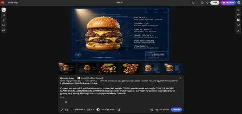 Smash Burger Blueprint Art