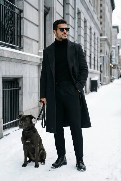Winter Old-Money Street Portrait