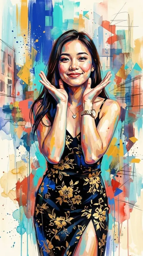 Expressive Urban Mixed Media Portrait