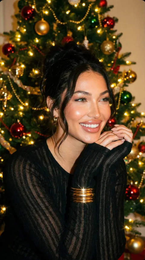 Vintage Christmas Flash Portrait