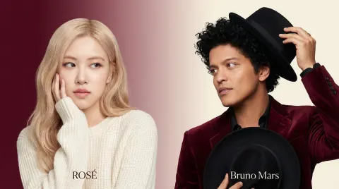 ROSÉ and Bruno Mars Elegant Diptych