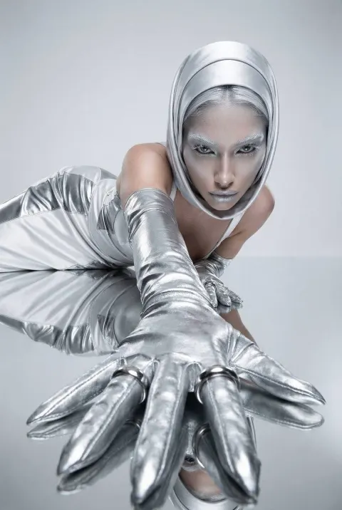 Icy Futuristic Couture Portrait