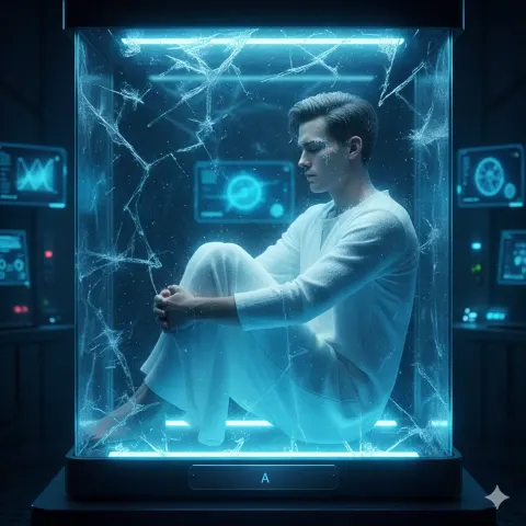 Frozen Boy in Cryo-Chamber