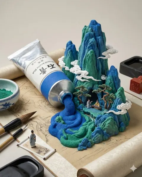 Mineral Pigment Landscape Art