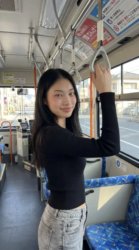 Ultra-Realistic Japanese Bus Portrait