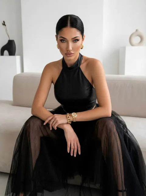 Minimalist Couture Editorial Portrait