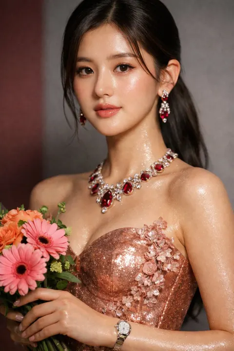 Zhao Lushi Rose Gold Red Carpet