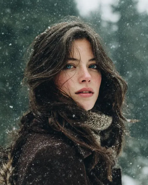 Winter Forest Gaze Portrait