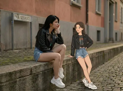 Urban Street Dual Portrait Art