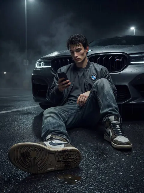 Night Street Racer Portrait