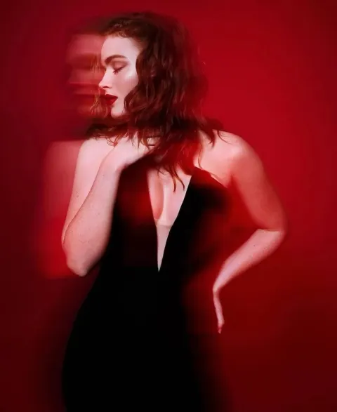 Cinematic Red Fashion Portrait