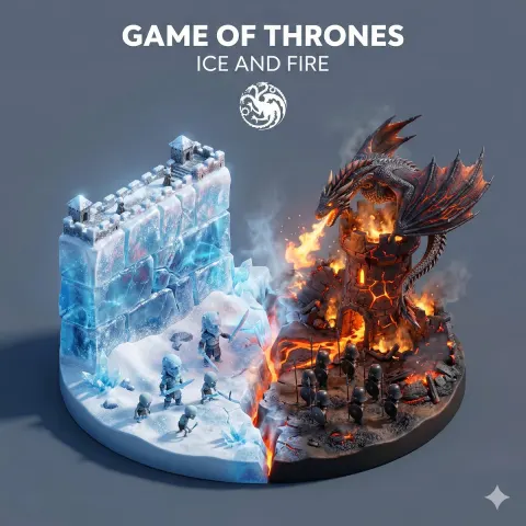 Game of Thrones Ice Fire Diorama