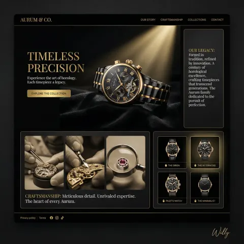 Luxury Watch Brand Landing Page