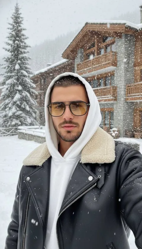 Luxury Winter Alpine Selfie Style