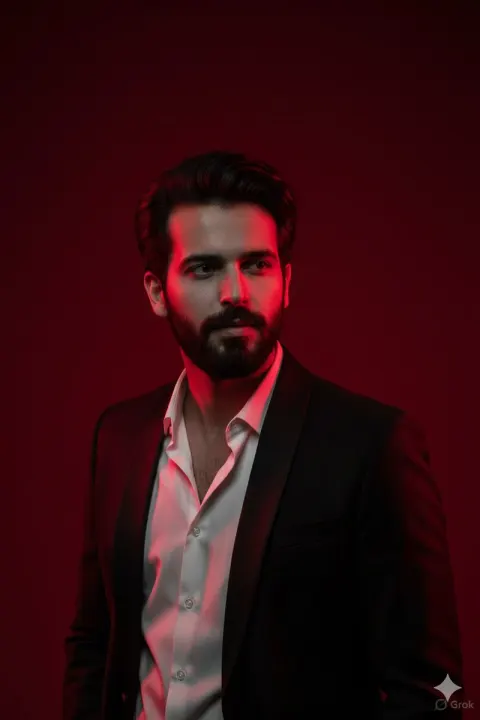 Red Light Cinematic Male Portrait
