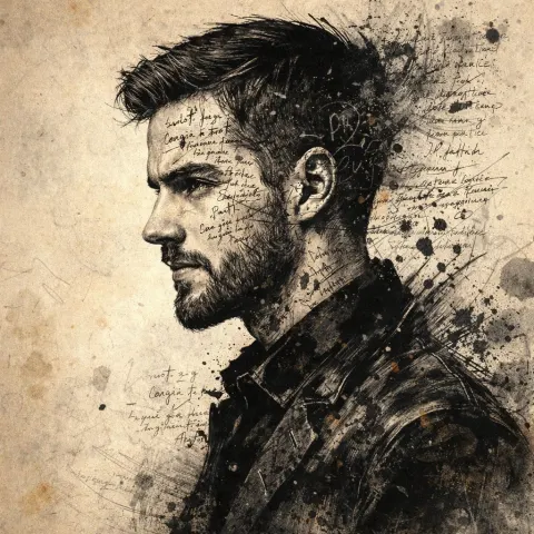 Ink Portrait: Inner Turmoil