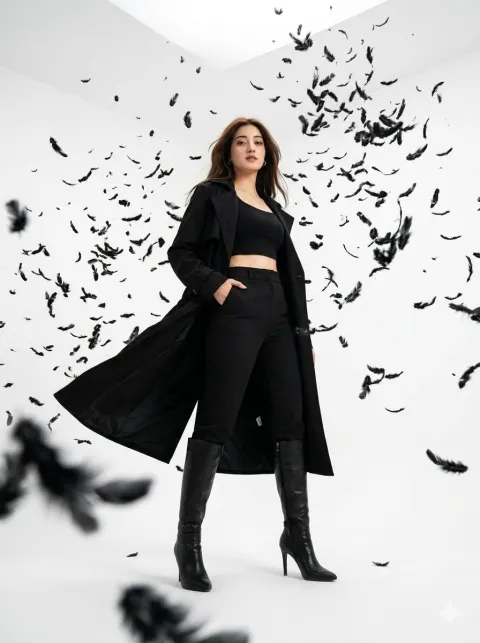 Black Feather Fashion Explosion
