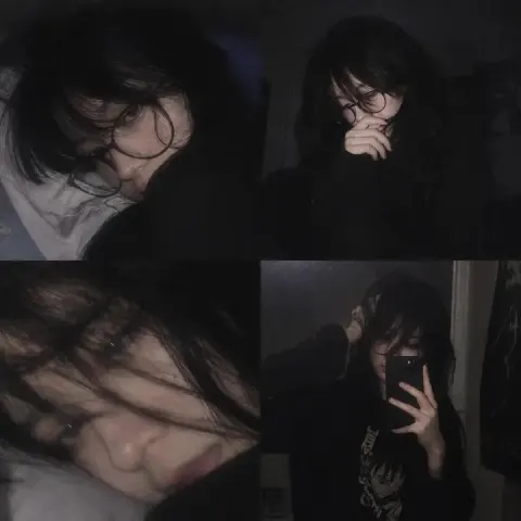 Dark Aesthetic Bedroom Photo Collage