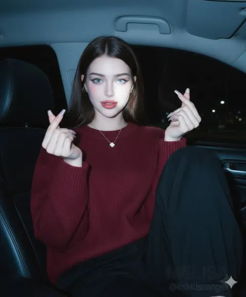 Korean Beauty Car Selfie