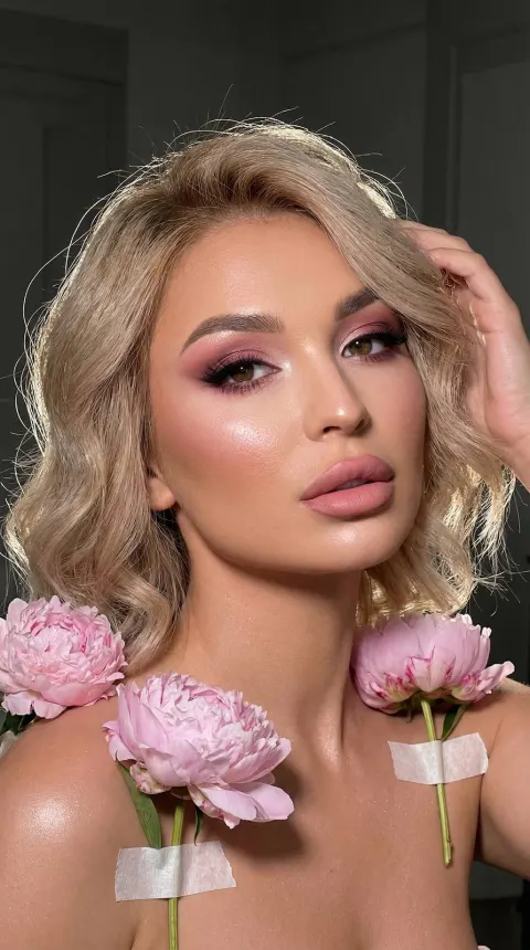 Pink Smoky Eyes Peony Portrait