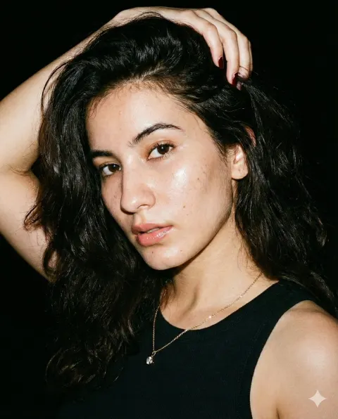 Flashlit Nightclub It-Girl Portrait