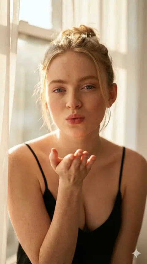 Golden Hour Kiss Fashion Portrait