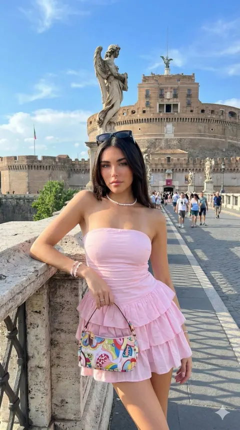 Stars Fashion on Rome Bridge