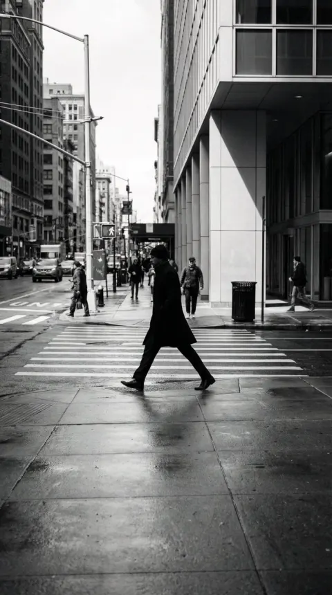 Decisive Moment at Street Corner