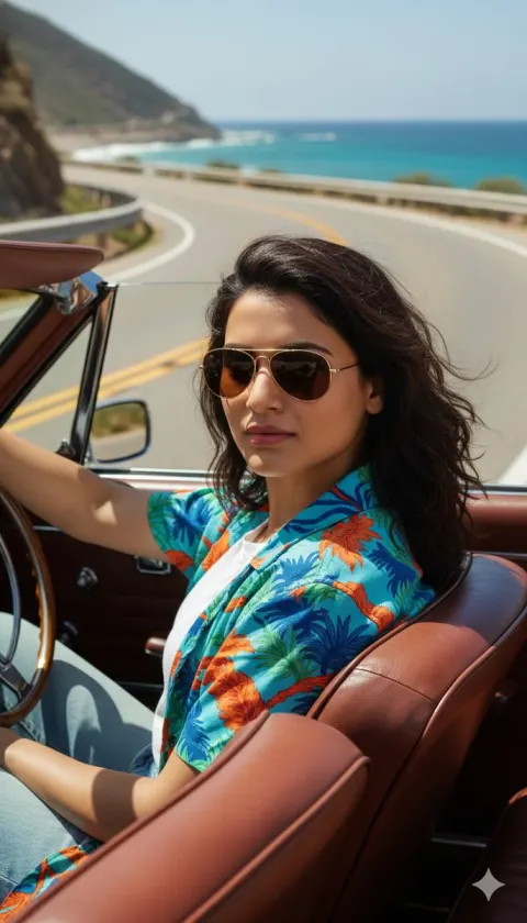 Coastal Convertible Drive Portrait