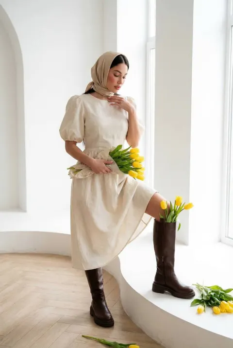 Tulip Girl in White Sanctuary