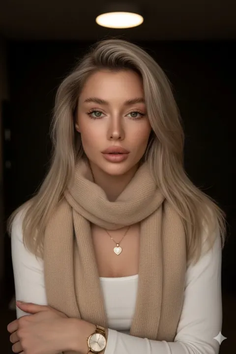 Blonde Girl Serene Portrait Series