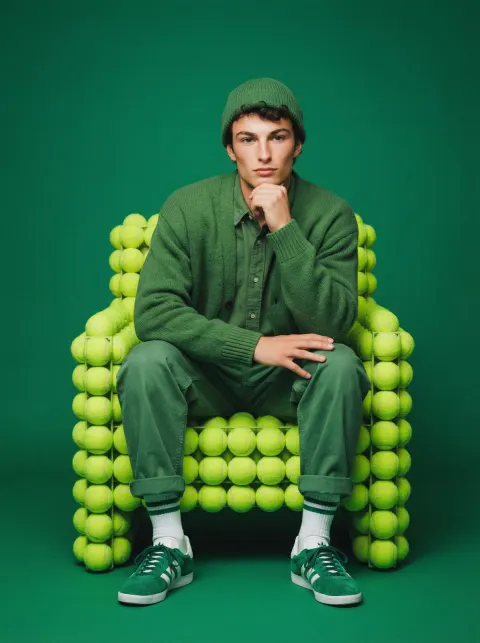 Green Tennis Ball Chair Portrait
