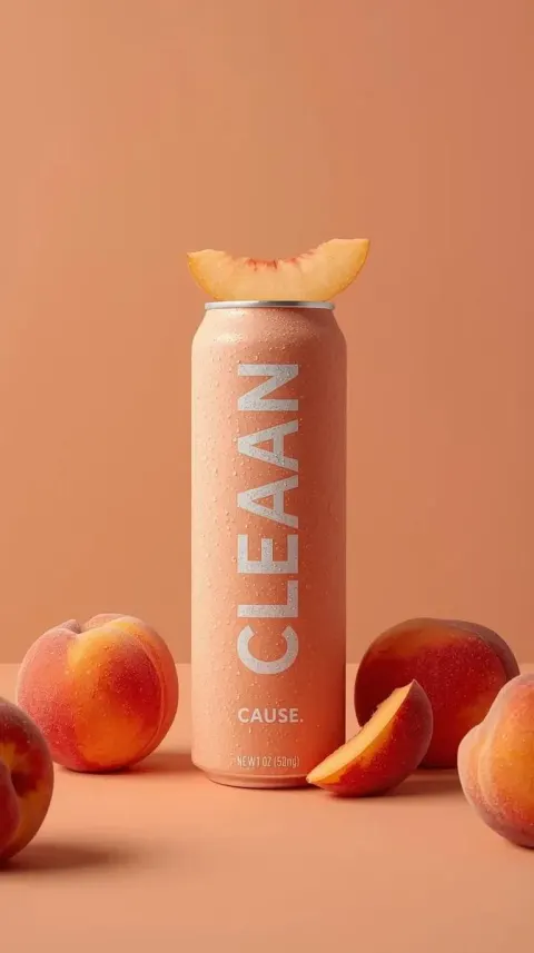 Premium Peach Beverage Ad