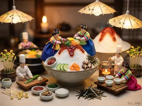 Tiny Joseon Chefs Bibimbap Diorama
