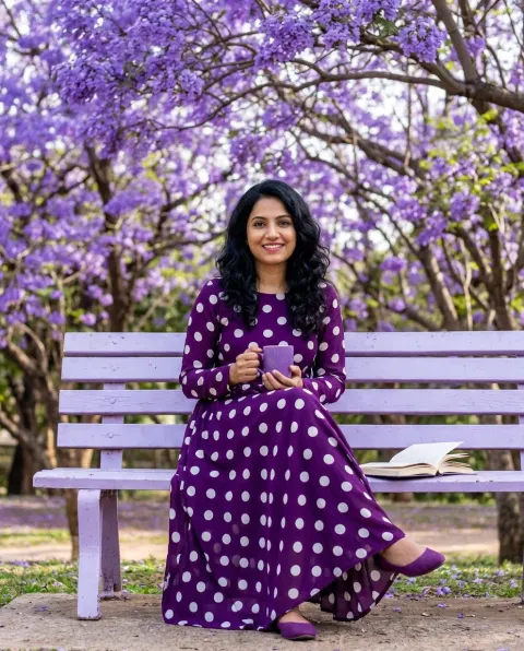 Serene Jacaranda Blossom Portrait