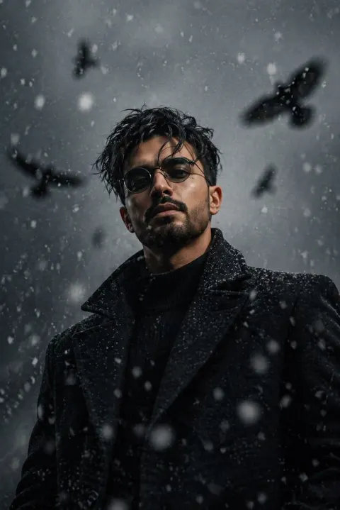 Cinematic Winter Portrait Gothic Mood