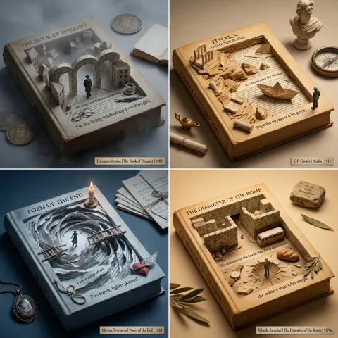 Eliot Paper Sculpture Poetry Art