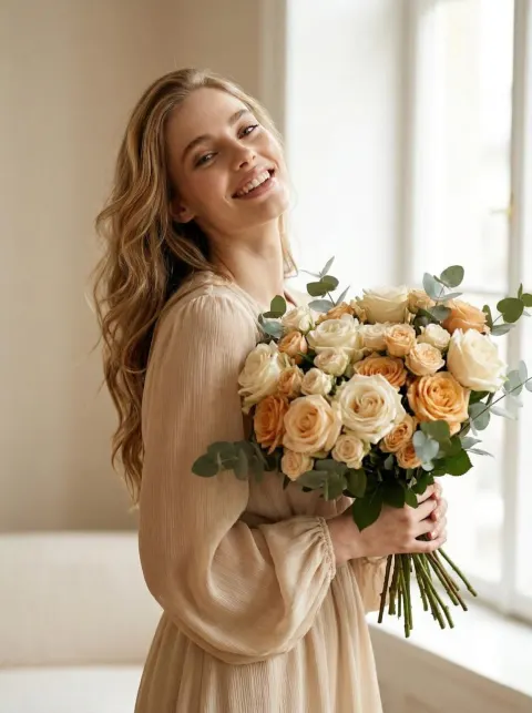 Romantic Natural Light Bridal Portrait