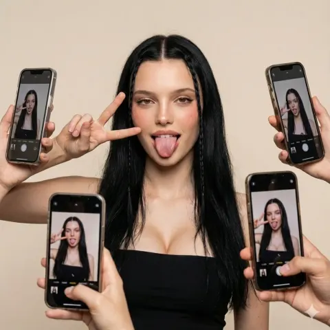 Influencer Selfie Moment