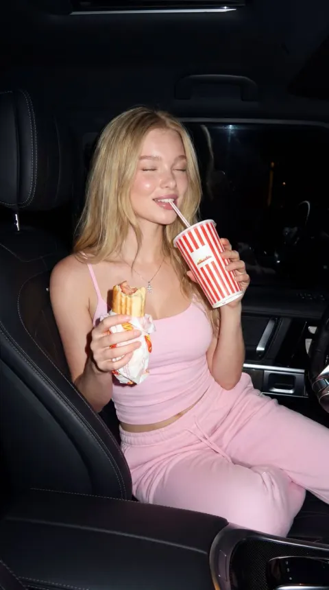 Luxury SUV Nighttime Flash Fashion Portrait
