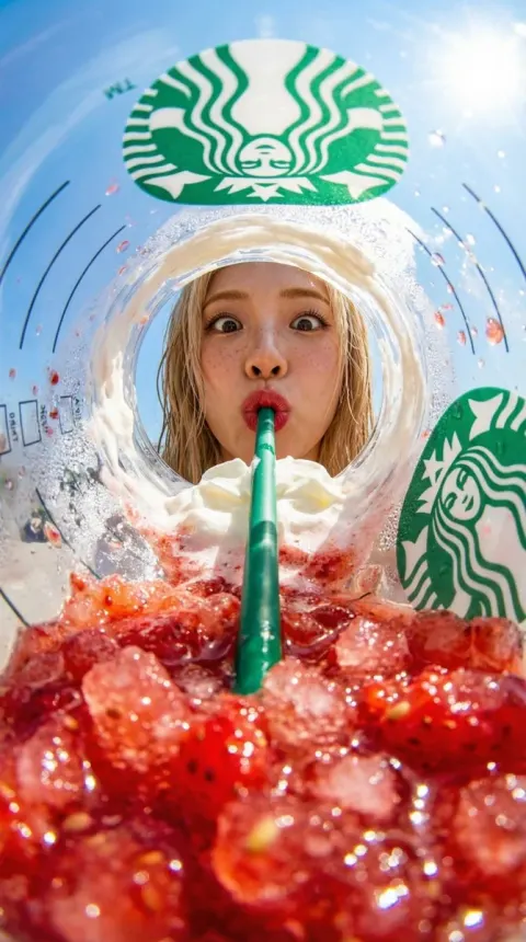 Inside Frappuccino Straw Sip
