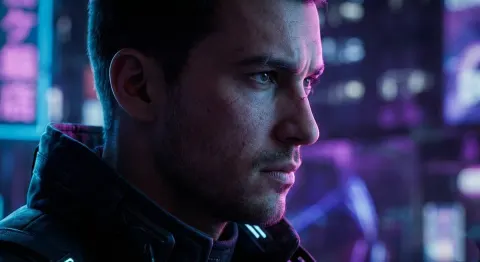 Cyberpunk Side Profile Portrait