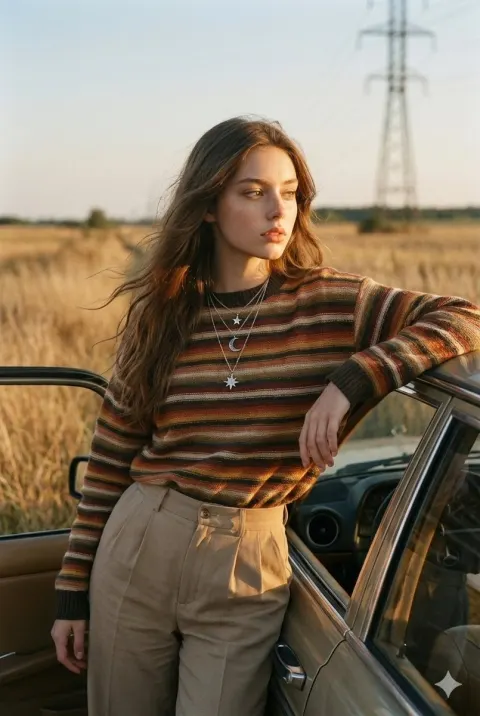 Vintage Rural Golden Hour Portrait