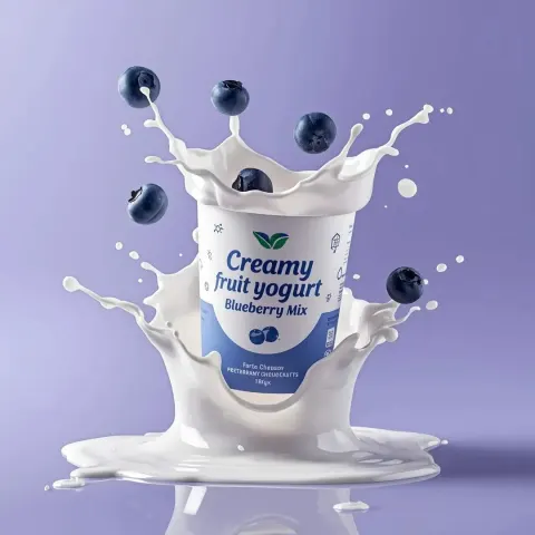 Dynamic Blueberry Yogurt Splash