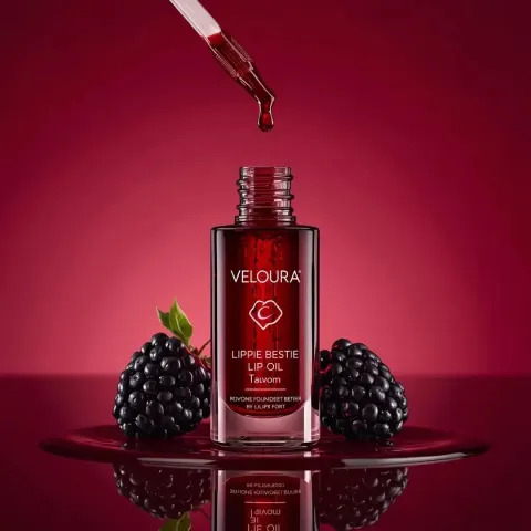 Dripping Luxury Lip Oil with Fresh Blackberries